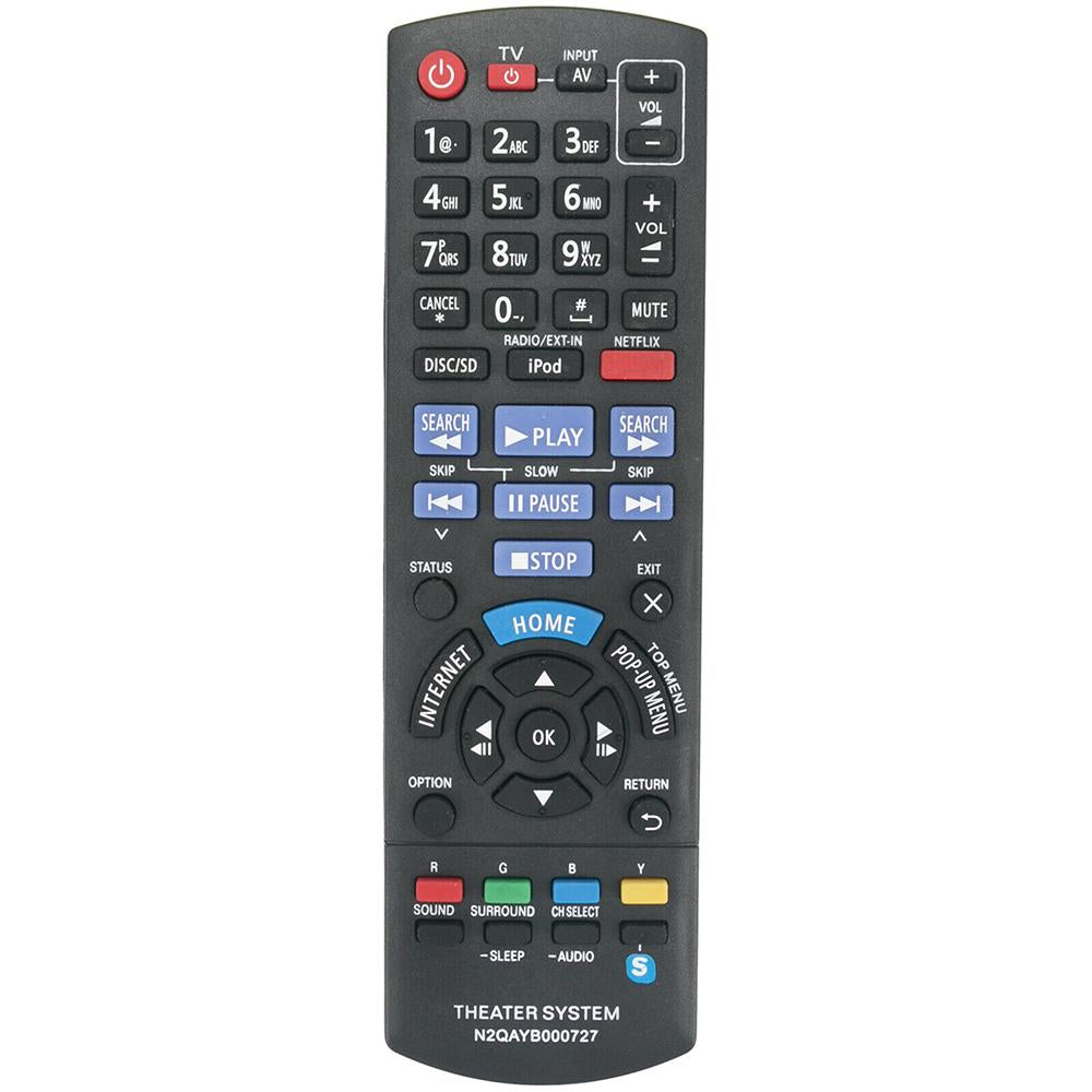 N2QAYB000727 Remote Replacement for Panasonic Blu-ray Player SC-BTT196