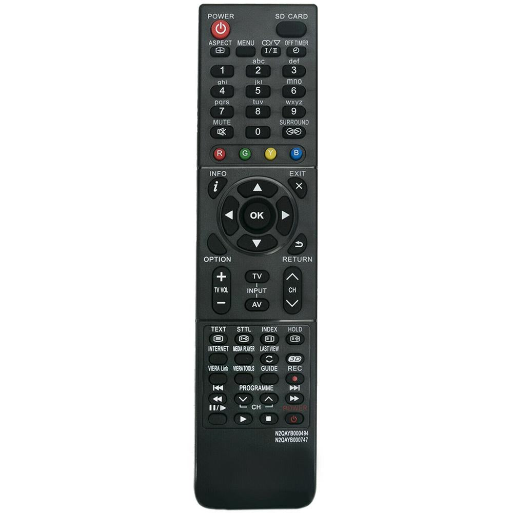 N2QAYB000494 N2QAYB000747 Remote Replacement for Panasonic Plasma TV