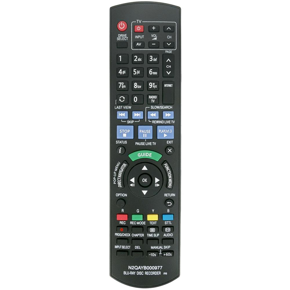 N2QAYB000977 Remote Replacement for Panasonic Blu-Ray DMR-BWT740 DMR-BWT945