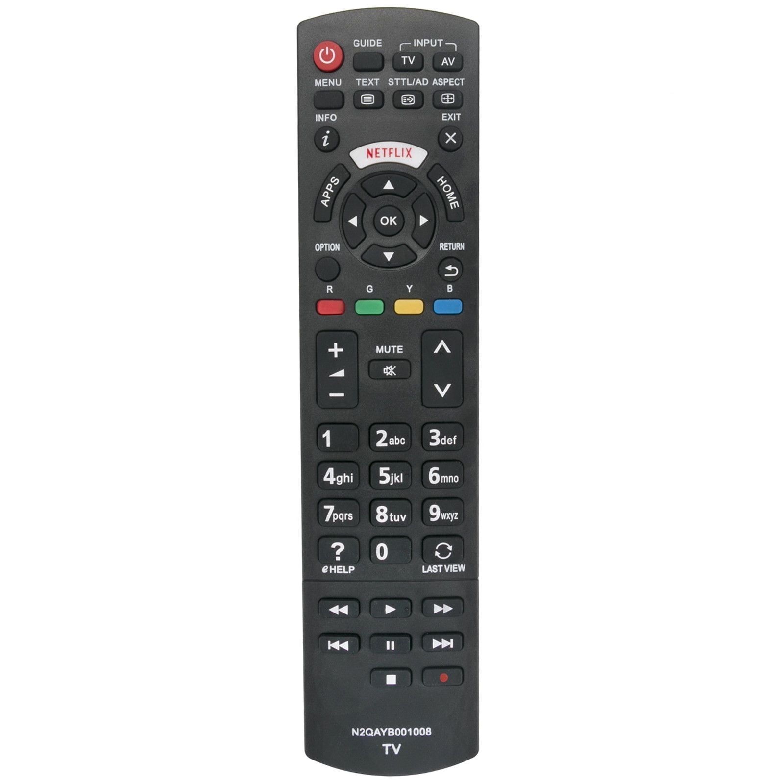 N2QAYB001008 N2QAYB000926 N2QAYB001013 N2QAYB001009 N2QAYB001109 Remote Replacement for Panasonic LED TV Netflix